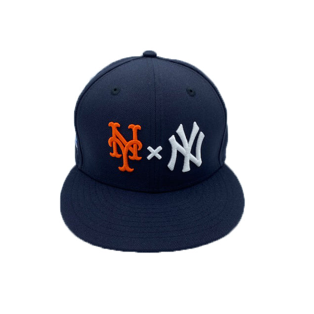 New Era Mens 59 Fifty New York Yankees 2000 Ss Yank X Met Fitted Hat 70552797 Navy