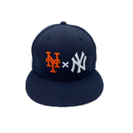 New Era 59 Fifty New York Yankees 2000 Ss Yank X Met Fitted Hat 70552797 Navy 7 5/8
