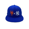 New Era Mens 59 Fifty New York Yankees 2000 Ss Yank X Met Fitted Hat 70552801 Royal