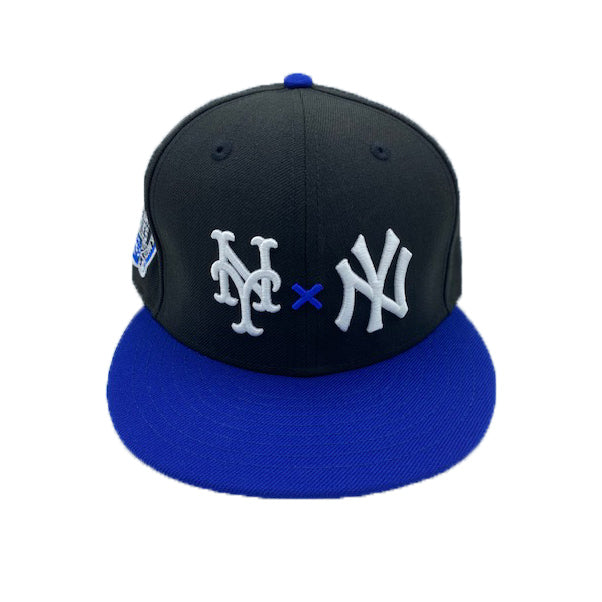 New Era Mens 59 Fifty New York Yankees 2000 Ss Yank X Met Fitted Hat 70582318 Blk/Ry