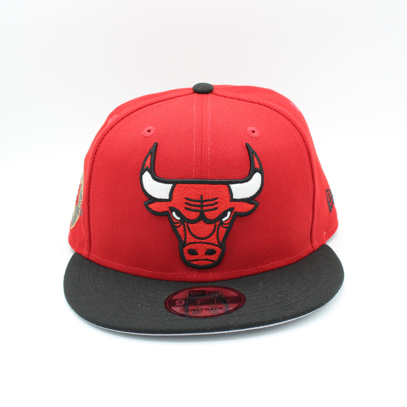 New Era Mens 950 Chicago Bulls Bulls Logo Snapback Hat 70587572 Red/Black