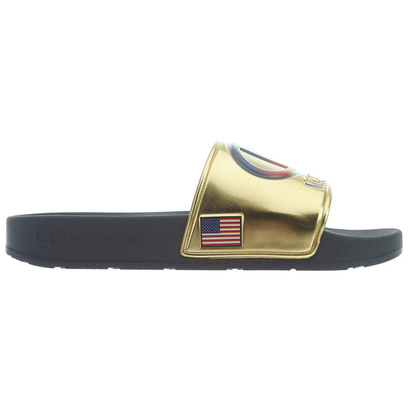 Champion Unisex Slides Sandals Flip Flops Cm100130M Metallic Gold M8-W10