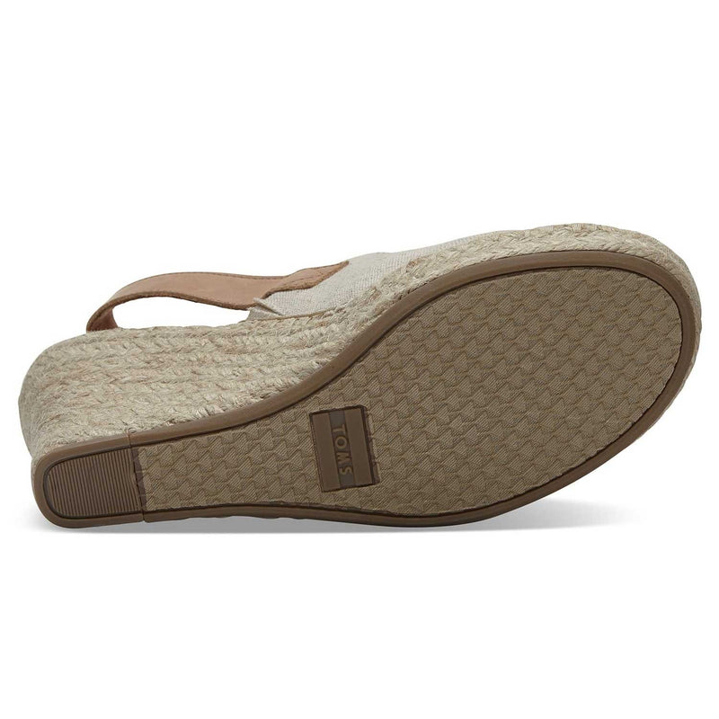Toms Womens Monica Espadrille Wedge Sandal 10011843 Natural Oxford