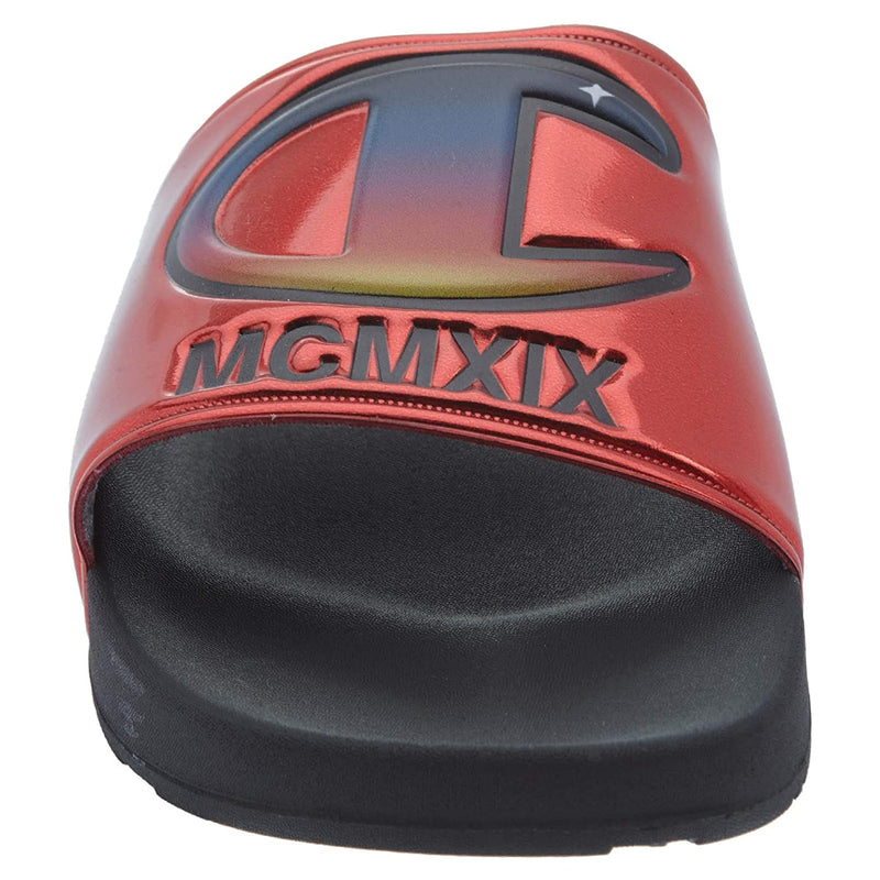 Champion Unisex Slides Sandals Flip Flops Cm100133Y Metallic Red Y4-W6