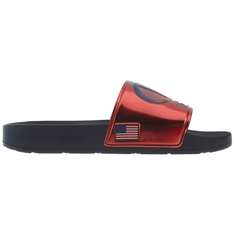 Champion Unisex Slides Sandals Flip Flops Cm100133Y Metallic Red Y4-W6