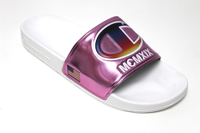Champion Unisex Slides Sandals Flip Flops Cm100134Y Metallic Pink M8-W10