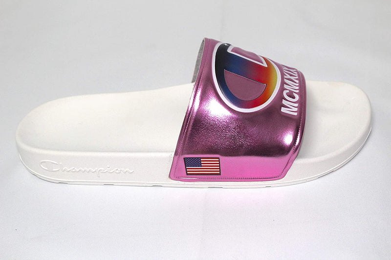 Champion Unisex Slides Sandals Flip Flops Cm100134Y Metallic Pink Y3-W5