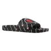 Champion Unisex Repeat Slides Sandals Flip Flops CM100079M Black/Black M14-W16