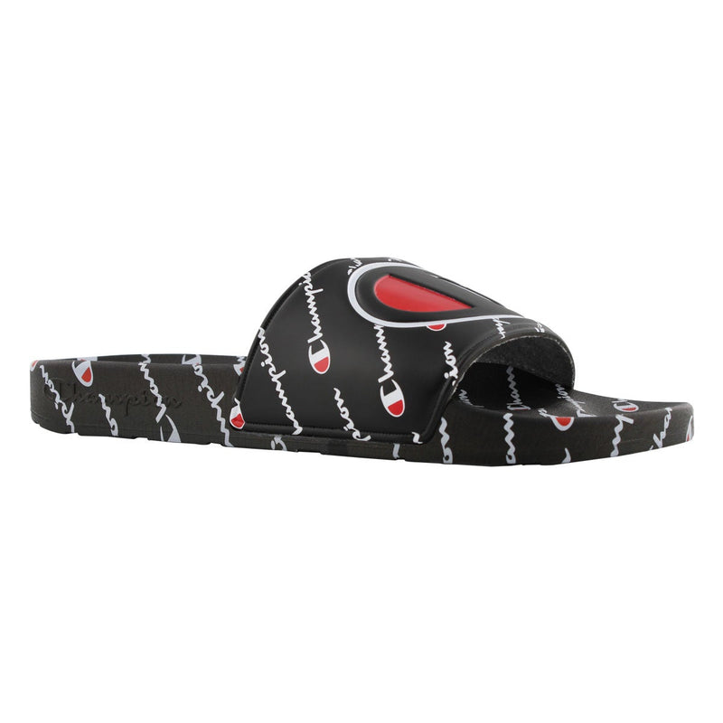Champion Unisex Repeat Slides Sandals Flip Flops CM100079M Black/Black
