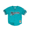 Mitchell & Ness Mens Florida Marlins Authentic Bp Button Front - Andre Dawson ABBFGS18311-FMATEAL95ADA Teal