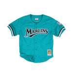 Mitchell & Ness Mens Florida Marlins Button Front ABBFGS18311-FMATEAL95ADA Teal