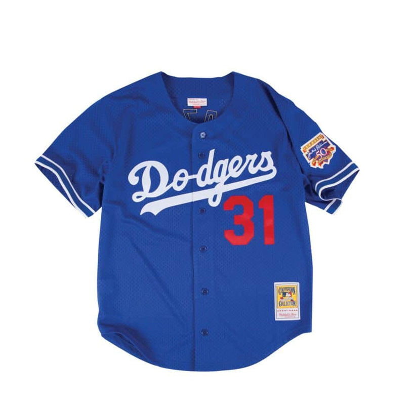 Mitchell & Ness Mens Mlb La Dodgers Batting Practice Jersey T-Shirt ABBFGS18312-LADROYA97MPI Blue