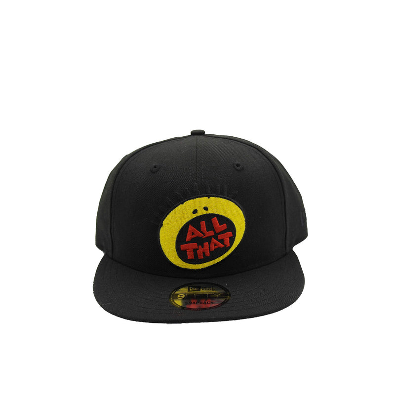 New Era Mens Nickelodeon Splatter Logo 9Fifty Adjustable Snapback Hat Black