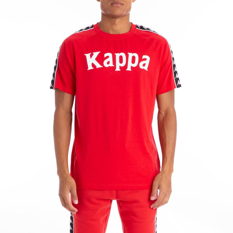 Kappa Mens Authentic 222 Banda Balima T-Shirts 304Nq00-925 Red-Black S
