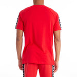 Kappa Mens Authentic 222 Banda Balima T-Shirts 304Nq00-925 Red-Black S