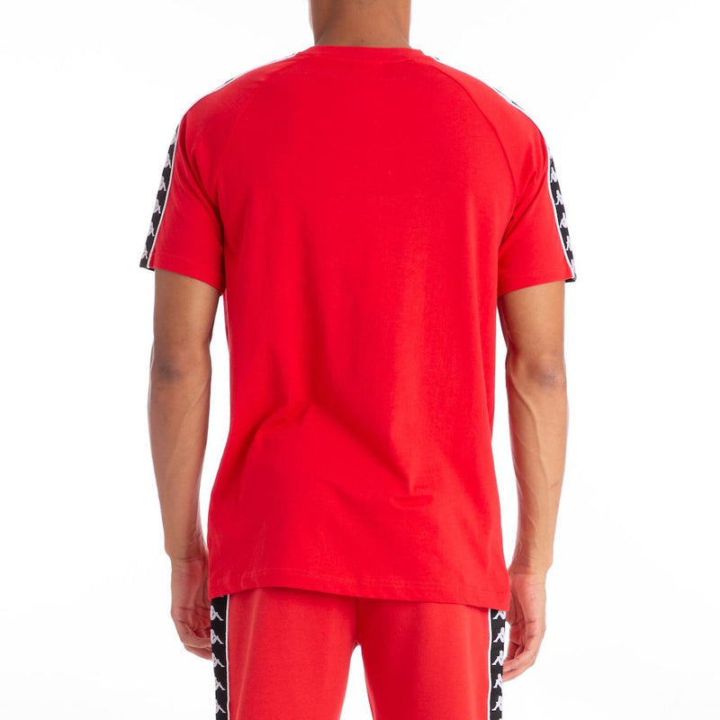 Kappa Mens Authentic 222 Banda Balima T-Shirts 304Nq00-925 Red-Black L