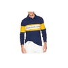 Calvin Klein Jeans Men's Long Sleeve Logo Rugby Shirt, Royal Navy X-Large
