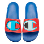 Champion Mens IPO C Block Slide, Adult, Red Multi/Surf The Web