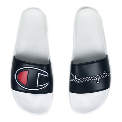 Champion Unisex Slides Sandals Flip Flops CM100065M White/Black M9-W11