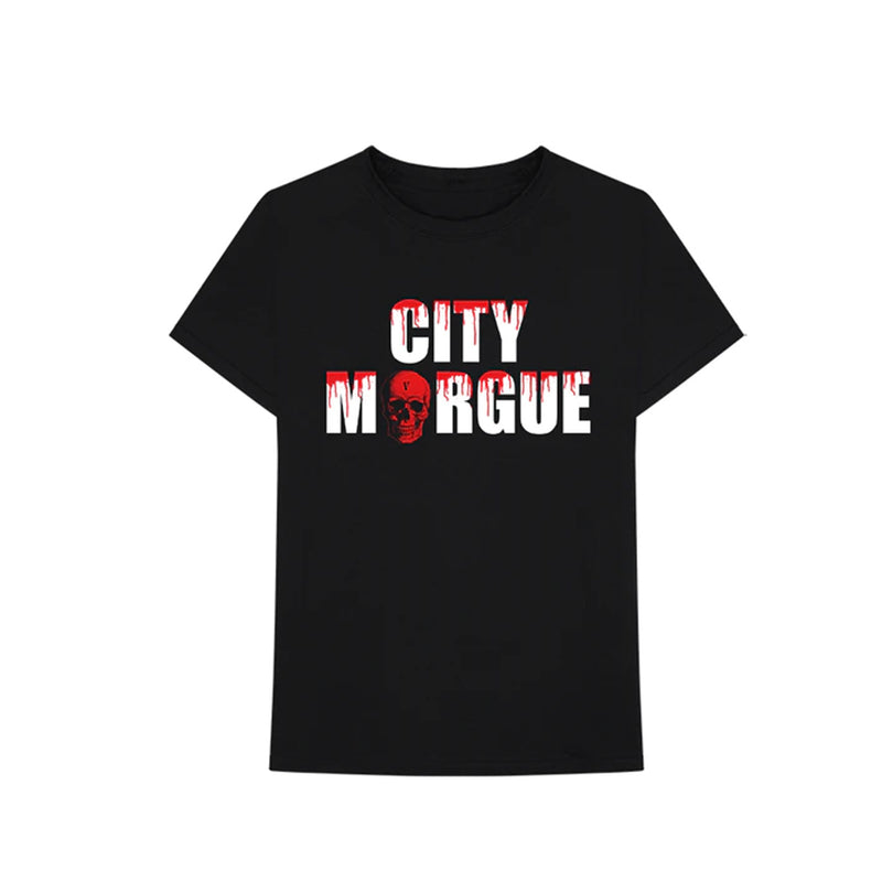 Vlone Mens City Morgue Drip  T-Shirt VLO-CMDTBK Black/Red