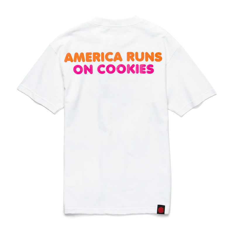 Cookies Mens America Runs On Cookies T-Shirt 1556T5708-WHITE