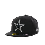 New Era Mens Dallas Cowboys 59Fifty Fitted Cap Black