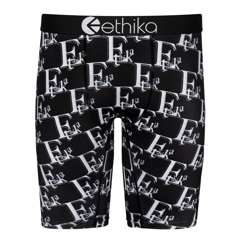 Ethika Mens High Fashion Staple Boxers MLUS1501-BLW Black/White