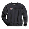 Champion Mens Powerblend Graphic Crewneck Sweatshirt GF88H-BKC Black