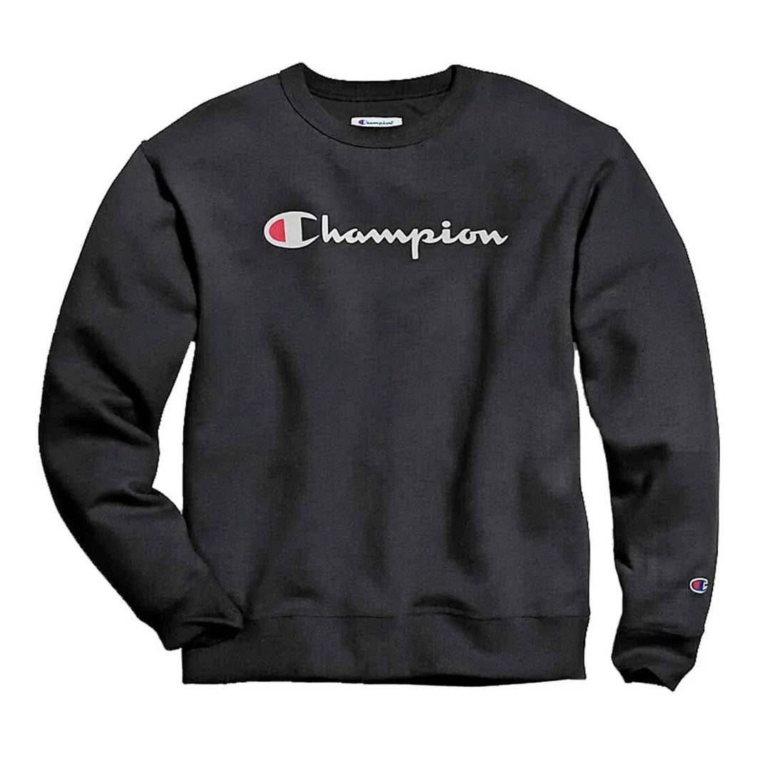 Powerblend NY Champion Lounge Sweatshirt GF88H-BKC Crewneck Graphic | Black Premium Mens