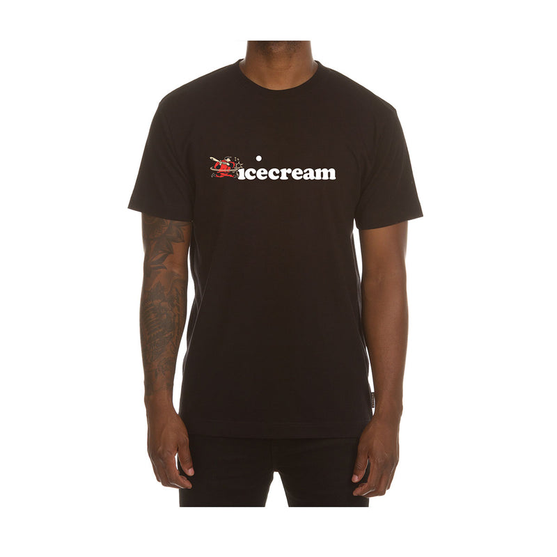 Icecream Mens Homer Crew Neck T-Shirt 421-6205-001 Black
