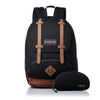 Jansport JS00T44A0PC Baughman School Bookbag Backpack Black Canvas-Os