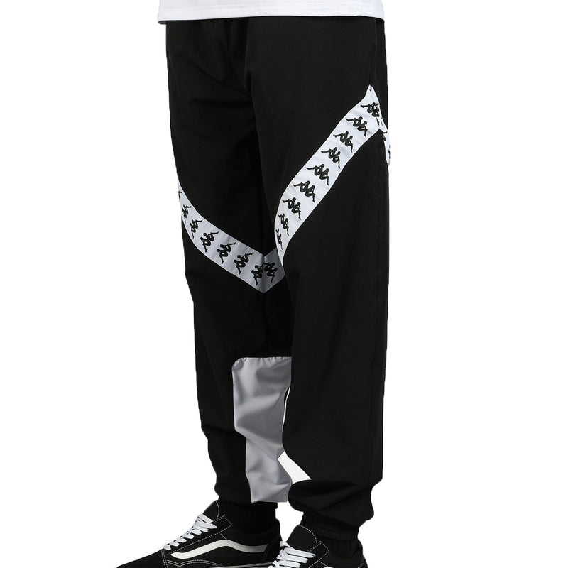 Kappa Mens 222 Banda Balmar Trousers Trackpant 304IB80-906 Black-White