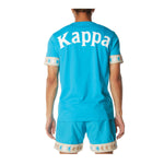 Kappa Mens Banda Niji T-Shirt 34198EW-A05 Blue Peacock-Beige Almond-Brown Nut-Bright White