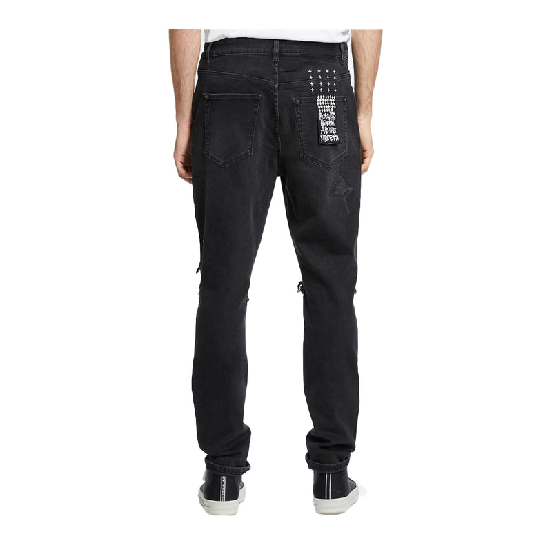 Ksubi Mens Wolfgang Stitches Slim Fit Jeans MPF22DJ011-001 Black