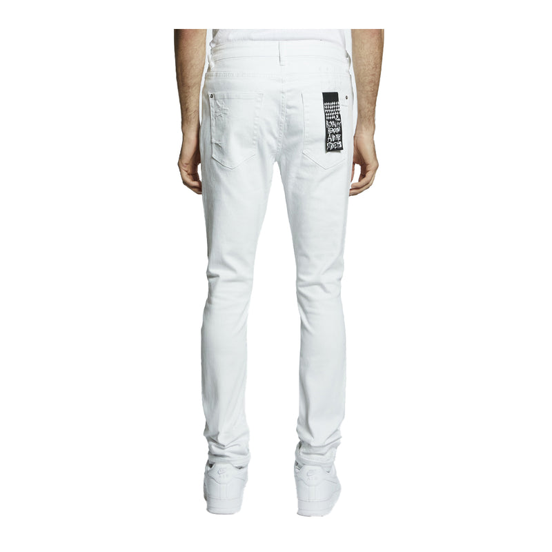 Ksubi Mens Van Winkle Skinny Fit Jeans MSP23DJ029-010 White