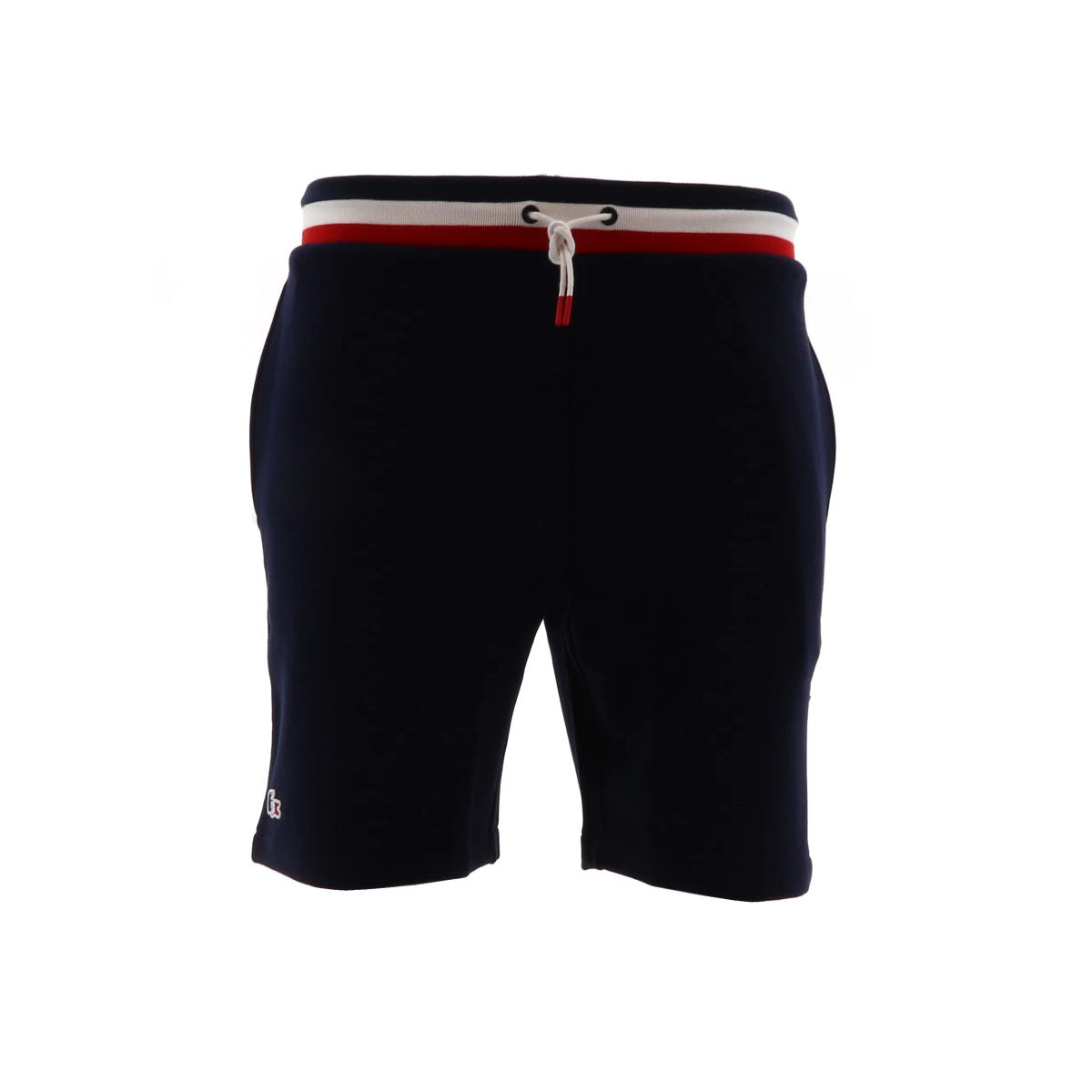 Lacoste Mens Olympics French Terry Shorts GH3748-1KY Navy Blue/White/Red/Red | Lounge NY