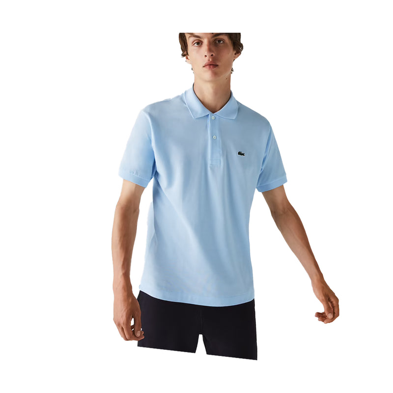 Lacoste Mens Short Sleeve Classic Pique Polo Shirt L1212-T01 Rill Light Blue
