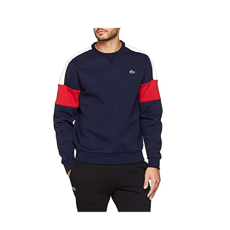 Lacoste Mens Sport Semi Fancy Sweatshirt SH9509-51-2EU Blue/White