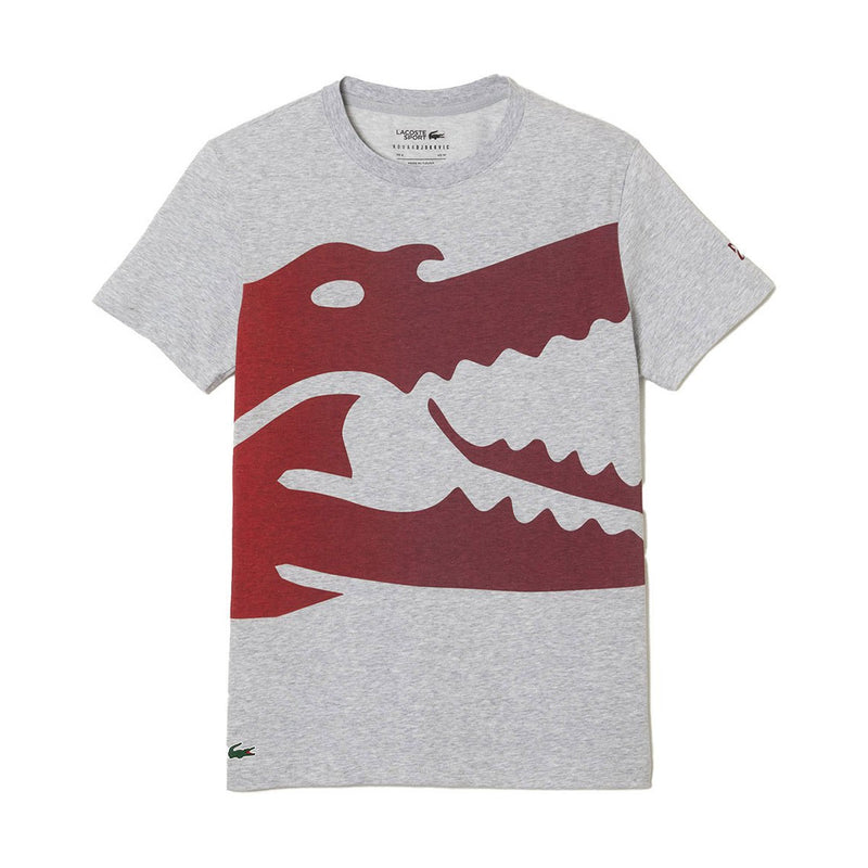 Lacoste Mens Crocodile T-Shirt TH0864-CCA Silver Chine