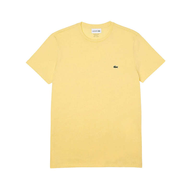 Lacoste Mens Pime Crewneck Short Sleeve T-Shirt T-Shirt TH6709-6XP Napolitan yellow