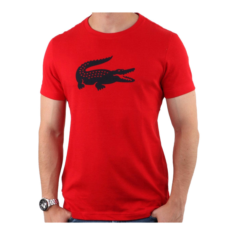 Lacoste Mens Cotton Jersey T-Shirt TH9428-51-939 Black/Red