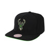 Mitchell And Ness Mens NBA Highlighter Team Pop Milwaukee Bucks Snapback Hat 6Hsssh21003-Mbublck Black, Bright Green Brim