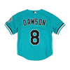 Mitchell & Ness Mens NBA Florida Marlins Authentic BP Button Front - Andre Dawson Jersey ABBF3104-FMA95ADATEAL Teal