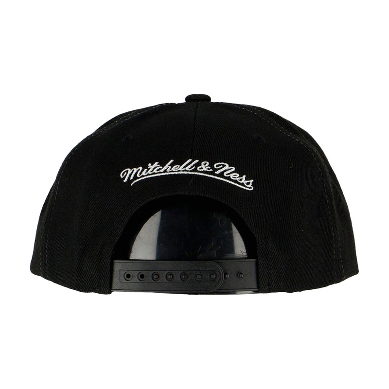 Mitchell & Ness Mens NBA Brooklyn Nets Hype Type Snapback Hat HHSS3180-BNEYYPPPBLCK Black