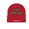 Mitchell & Ness Mens NBA Chicago Bulls Finals Logo Knit Beanie HWC KTCFSH21012-CBURED1 Red