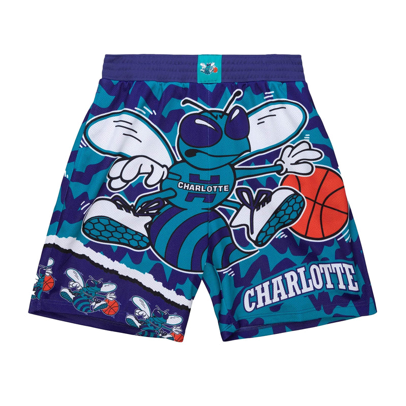 Mitchell & Ness Mens NBA Charlotte Hornets Shorts PSHR1220-CHOYYPPPPRTL Purple/Teal