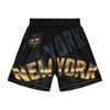 Mitchell & Ness Mens NBA New York Knicks Big Face 4.0 Fashion Short PSHR1259-NYKYYPPPBLCK Black