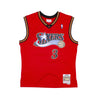 Mitchell & Ness Mens NBA Philadelphia 76Ers Reload Swingman Jersey - Allen Iverson SMJYCP19267-P76RED199AIV Red
