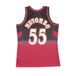 Mitchell & Ness Mens NBA Atlanta Hawks Swingman Jersey - Dikembe Mutombo SMJYGS18138-AHASCAR96DMO Scarlet