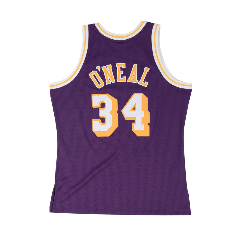 Mitchell & Ness Mens NBA Los Angeles Lakers Swingman Jersey - Shaquille O'Neal SMJYGS18178-LALPURP96SON Purple